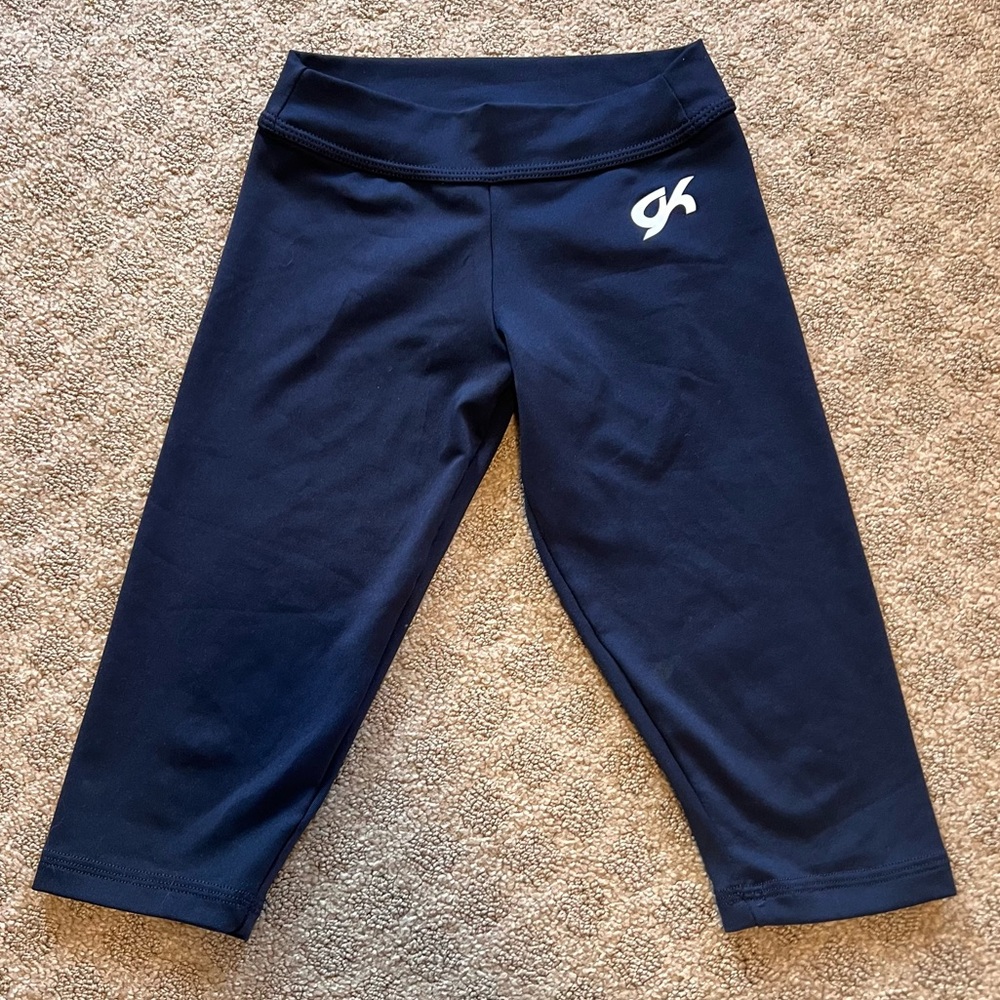 GK Elite Girls Navy Blue Crop Comp Leggings